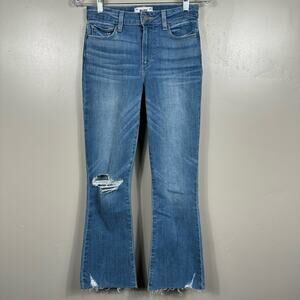 Paige Rory High Rise Cropped Flare Jeans Size 25